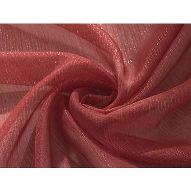 Ramallah Lonnie Grommet Curtain Panel - 54x90", Red