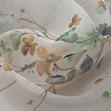 Amelia Printed Doily Grommet Light Filtering Curtain Panels For Bedroom