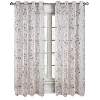 Amelia Printed Doily Grommet Light Filtering Curtain Panels For Bedroom