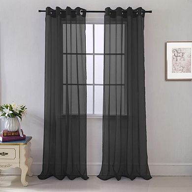 Cara One Sheer Grommet Light Filtering Curtain Panel