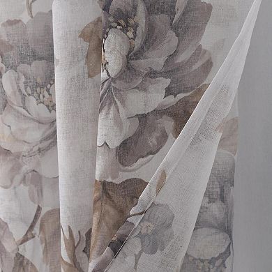 Ellie Doily Grommet Light Filtering Window Curtain Panel For Bedroom