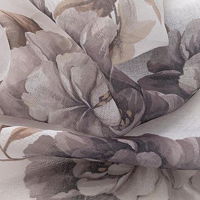 Ellie Doily Grommet Light Filtering Window Curtain Panel For Bedroom