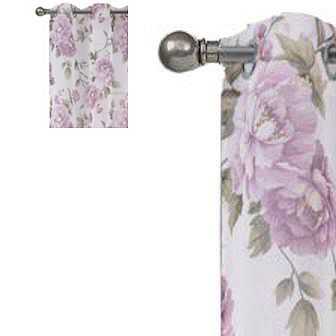 Ellie Doily Grommet Light Filtering Window Curtain Panel For Bedroom