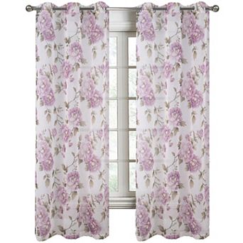 Ellie Doily Grommet Light Filtering Window Curtain Panel For Bedroom