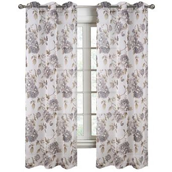 Ellie Doily Grommet Light Filtering Window Curtain Panel For Bedroom