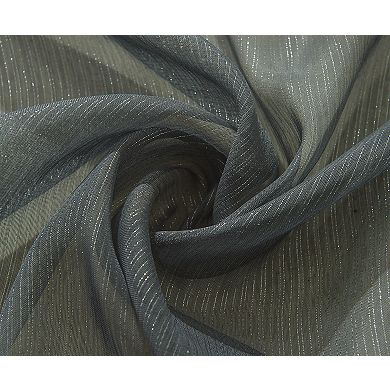 Ramallah Lonnie Grommet Curtain Panel - 54x90", Charcoal