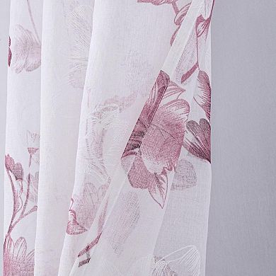 Jillian Rubber Doily Grommet Light Filtering Window Curtains For Bedroom