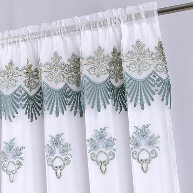 Dayton Emb Attached Valance Backing Blackout Window Curtains
