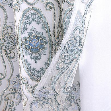 Dayton Emb Attached Valance Backing Blackout Window Curtains