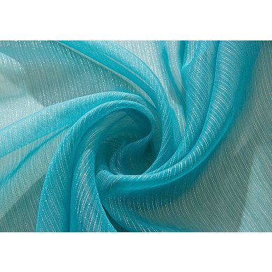 Ramallah Lonnie Grommet Curtain Panel - 54x90", Aqua