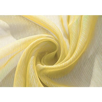 Ramallah Lonnie Grommet Curtain Panel - 54x90", Lemon