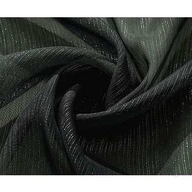 Ramallah Lonnie Grommet Curtain Panel - 54x90", Black