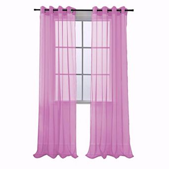 Cara One Sheer Grommet Light Filtering Curtain Panel
