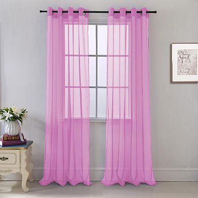 Cara One Sheer Grommet Light Filtering Curtain Panel