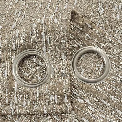 Roman Jacquard Casual Premium And Stylish Grommet Panel Pair 38" X 84" Taupe