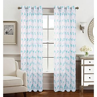 Ramallah Krista Embroidered Grommet Curtain Panel