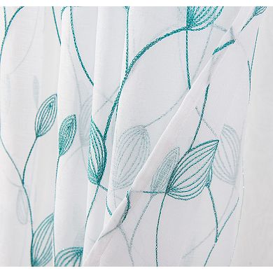 Ramallah Krista Embroidered Grommet Curtain Panel