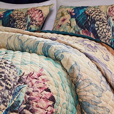 Barefoot Bungalow Eden Peacock Printed Pillowcase Soft Bed Pillows for Sleeping Sham