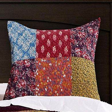 Barefoot Bungalow Normandy Floral Print Reversible Perfect Pillow Sham