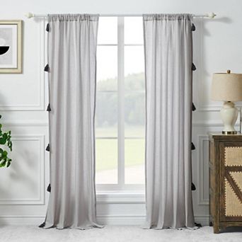 Monterrey 3" Rod Pocket Light Filtering Curtain Panel Pair Each Panel 42" X 84" Gray
