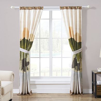 Greenland Home by The Lake Curtain Panel Pair - Set of 2 - 42x84" and 3x24", Natural
