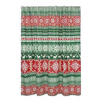 Fair Isle With High-quality Reinforced Button Holes Shower Curtain