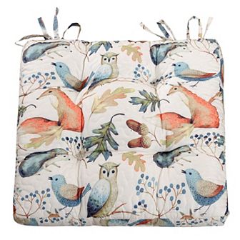 Greenland Home Fashions Barefoot Bungalow Willow Furniture Cushion - Chair Pad 18x18", Multi