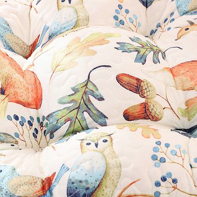 Greenland Home Fashions Barefoot Bungalow Willow Furniture Cushion - Chair Pad 18x18", Multi