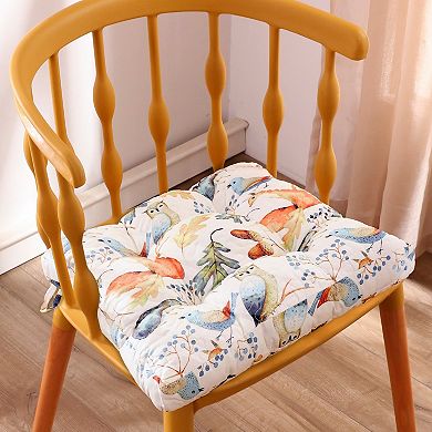 Greenland Home Fashions Barefoot Bungalow Willow Furniture Cushion - Chair Pad 18x18", Multi