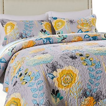 Fashion Watercolor Dream 100% Cotton Quilted Pillow Sham