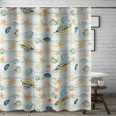 Kona Luxurious Premium Quality Reinforced Buttonhole Top Shower Curtain