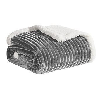 Soft Plush Corduroy Sherpa Lined Oversized Bedroom or Lounging Blankets