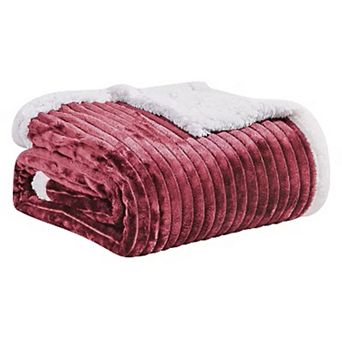 Soft Plush Corduroy Sherpa Lined Oversized Bedroom or Lounging Blankets