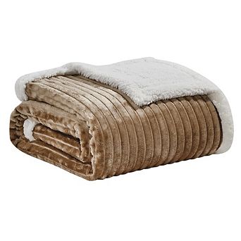 Soft Plush Corduroy Sherpa Lined Oversized Bedroom or Lounging Blankets