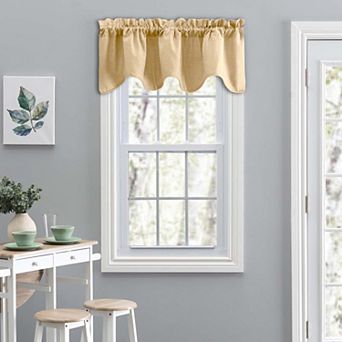 Lisa Color Poly Cotton Lined Scallop Curtain Valance
