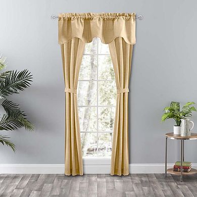 Lisa Color Poly Cotton Lined Scallop Curtain Valance