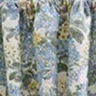 Hydrangea Classic Pattern Printed 3" Rod Pocket Tailored Valance 70"x12" Blue