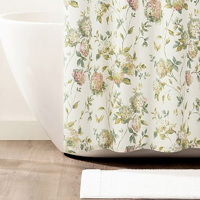 48% Cotton 52% Polyester Traditional Hydrangea Pattern Abigail Shower Curtain