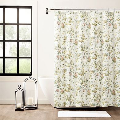 48% Cotton 52% Polyester Traditional Hydrangea Pattern Abigail Shower Curtain