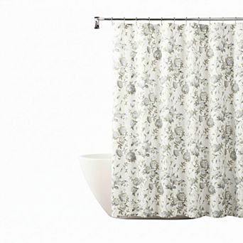 48% Cotton 52% Polyester Traditional Hydrangea Pattern Abigail Shower Curtain