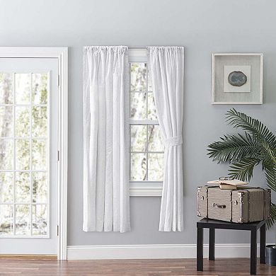 Eva Candlewick Floral High Quality Embroidery Tailored Panel Pair 3" Rod Pocket