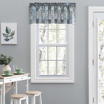 Curtain Lexington Leaf Printed Leaf Pattern Tailored Valance