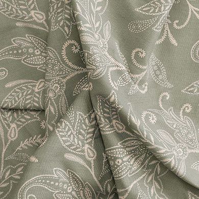 Curtain Lexington Leaf Pattern Color Ground Tailored Swags 56"x36" Sage
