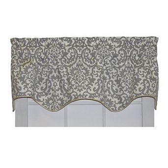 Duncan High Quality Room Darkening Solid Natural Color Lined Scallop Window Valance