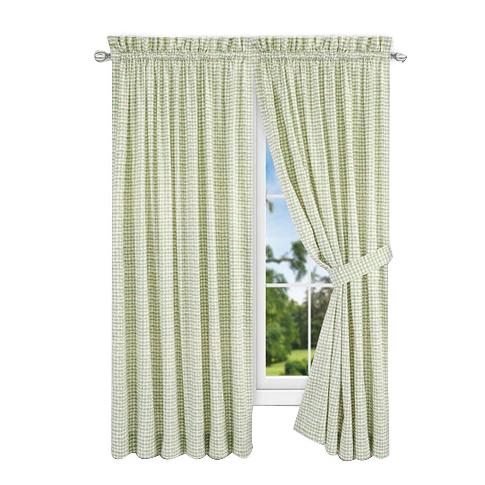 Davins High Quality 2-piece Window Rod Pocket Curtain Panel With 2 Tie ...