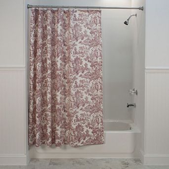 Victoria Park Toile Precise Patterned High Quality Water Proof Bathroom Shower Curtain.