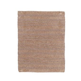 Luscious Textured Striped All Season Soft Plush Cotton Cotton Reversible & Soft Bath Rug