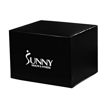 Sunny Health & Fitness 3-in-1 Ultra Dense Foam Plyo Box, 28"/24"/20"