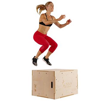 Sunny Health & Fitness 3-in-1 Wood Plyo Box, Heavy Duty