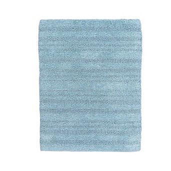 Luscious Textured Striped All Season Soft Plush Cotton Reversible & Soft Bath Rug